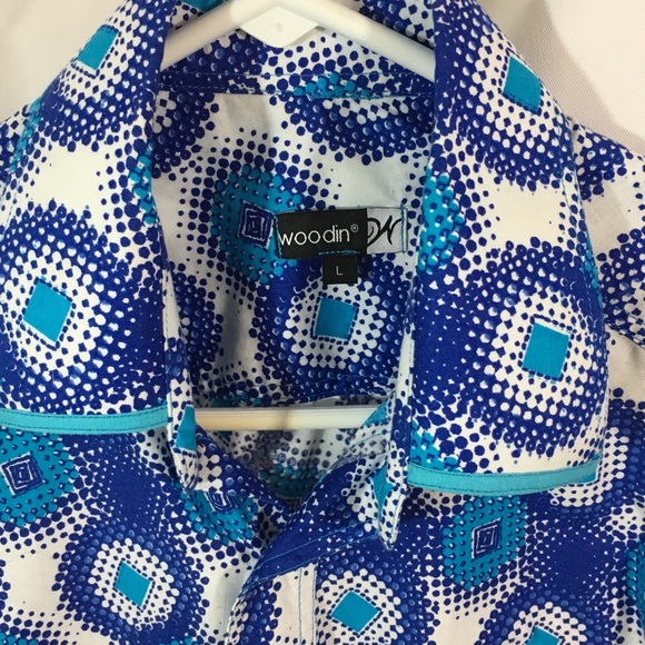 Woodin Large Cotton Button Down Shirt - Picture 3 of 9